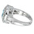 1.50 Carat Blue Zircon Diamond Halo White Gold Ring