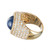 David Webb 14.4 Carat Star Sapphire Diamond 18k Yellow Gold Ring