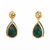 Peter Suchy GIA 15.55 Carat Pear Shaped Emerald Diamond Gold Dangle Earrings