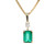 Peter Suchy GIA Certified 2.40 Carat Emerald Diamond Gold Pendant Necklace