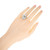 6.25 Carat Ova Aquamarine Diamond Halo Platinum Cocktail Ring