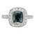 Peter Suchy GIA 3.20 Carat Sapphire Diamond Platinum Halo Engagement Ring