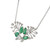 GIA Certified 3.10 Carat Emerald Diamond Platinum Pendant Necklace