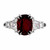 Peter Suchy Certified GIA 2.96 Carat Oval Ruby Diamond Platinum Engagement Ring
