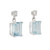 Peter Suchy 11.32 Carat Emerald Cut Aqua Diamond Platinum Dangle Earrings
