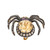 7.00 Carat Citrine Ruby Diamond Silver Spider Brooch Pendant