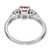 Natural Brown Pink Sapphire Diamond Platinum Three-Stone Engagement Ring