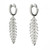 Effy .89 Carat Diamond White Gold Feather Dangle Drop Earrings
