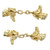 18k Yellow Gold Doberman Dog Double Sided Cufflinks