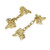 18k Yellow Gold Doberman Dog Double Sided Cufflinks