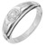 Peter Suchy .47 Carat Diamond 14k White Gold Gypsy Style Ring