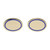 Blue Enamel 14k Yellow Gold Oval Mens Cufflinks