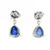 Peter Suchy GIA Certified 2.81 Carat Sapphire Diamond 14k White Gold Dangle Earrings