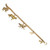 Mid-Century 14k Yellow Gold Dog Charm Bracelet