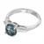 GIA 2.41 Carat Green Blue Oval Sapphire Diamond Platinum Engagement Ring
