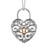 Tiffany & Co .95 Carat Diamond Platinum Rose Gold Heart Lock Pendant Necklace