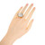 1.50 Carat Diamond White Gold Five Row Wide Swirl Cocktail Ring