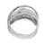 1.50 Carat Diamond White Gold Five Row Wide Swirl Cocktail Ring