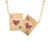 4.00 Carat Ruby Yellow Gold King and Queen of Hearts Poker Card Pendant Necklace