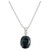 GIA Certified 5.44 Carat Oval Sapphire Diamond White Gold Pendant Necklace