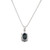 GIA Certified 5.44 Carat Oval Sapphire Diamond White Gold Pendant Necklace