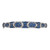Bellari 4.15 Carat Blue Sapphire Diamond White Gold Bangle Bracelet