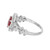 GIA 1.15 Carat Ruby Diamond White Gold Halo Filigree Gold Engagement Ring