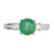 GIA Certified .95 Carat Round Emerald Diamond White Gold Engagement Ring