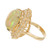 18.00 Carat Ethiopian Cabochon Opal Diamond Halo Yellow Gold Cocktail Ring