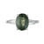 GIA Certified 3.80 Carat Natural Green Sapphire Diamond Platinum Engagement Ring