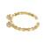 Cassis .55 Carat Diamond Yellow Gold Heart Bangle Bracelet