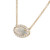 Peter Suchy 1.51 Carat Marquise Shape Moonstone Diamond Halo Pendant Necklace
