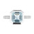 Peter Suchy 1.80 Carat Aquamarine  Diamond White Gold Engagement Ring