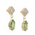 Peter Suchy .73 Carat Tsavorite Garnet Diamond Yellow Gold Dangle Earrings