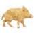 .6 Carat Diamond Sapphire Yellow Gold Wild Boar Brooch