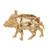 .6 Carat Diamond Sapphire Yellow Gold Wild Boar Brooch