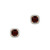 2.30 Carat Garnet Diamond 14k White Gold Halo Earrings
