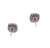 2.30 Carat Garnet Diamond 14k White Gold Halo Earrings