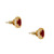 Peter Suchy .75 Carat Ruby Diamond Yellow Gold Earrings