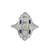.67 Carat Diamond 14k White Gold Filigree Cocktail Ring