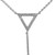 .15 Carat Diamond White Gold Pyramid Triangle Pendant Necklace