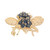 2.25 Carat Round Sapphire 14k Yellow Gold Fly Brooch