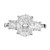 2.01 Carat Oval Round Lab Grown Diamond 14k White Gold Engagement Ring