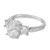 2.01 Carat Oval Round Lab Grown Diamond 14k White Gold Engagement Ring