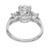 2.01 Carat Oval Round Lab Grown Diamond 14k White Gold Engagement Ring