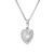 Cartier .35 Carat Diamond 18k White Gold Double Heart Pendant Necklace