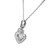 Cartier .35 Carat Diamond 18k White Gold Double Heart Pendant Necklace
