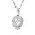 Cartier .35 Carat Diamond 18k White Gold Double Heart Pendant Necklace