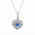 Peter Suchy GIA 2.01 Carat Sapphire Diamond 14k White Gold Heart Shape Necklace