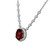 3.50 Carat Oval Garnet Round Diamond Halo 14k White Gold Necklace